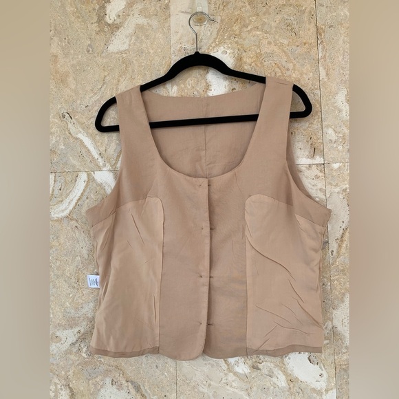 Alice Blue Floral Embroidered Tan Top - Picture 6 of 12